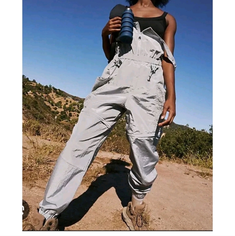Free People Movement Chaparral Convertible Overall In Blue Smoke